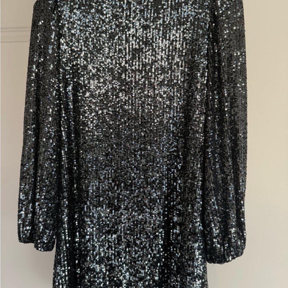 Aqua Sparkling Black Long Sleeve Dress - Picture 2 of 5